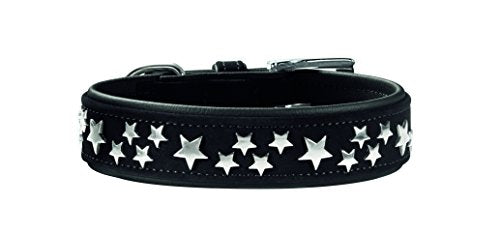 Collar Softie Stars 60 Nickel Artificial Leather Black/ Black | Hunter