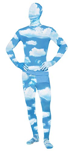 Smiffys Second Skin Costume Cloud Pattern with Bum Bag Concealed Fly and Under Chin Opening - Medium