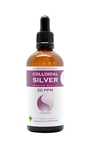 Premium Quality Colloidal Silver 20 ppm Dropper Bottle 100ml High pH 9.0