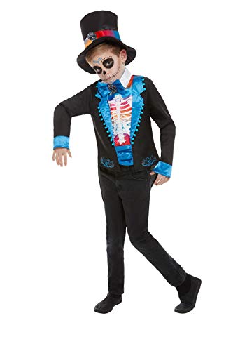 Smiffys 50792L Day of The Dead Boy Costume, Multi-Colour, L - Age 10-12 years