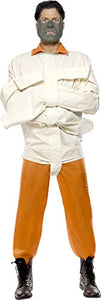 Smiffys Men's Hannibal Costume, Jumpsuit, Mask & Straitjacket, Size: M, Color: Orange and White, 36061
