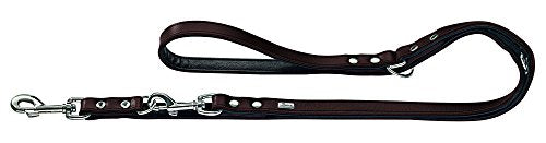 Training Leash Basic 13/200 Ni-Plated Coated Split Leather Brown/Black | Hunter
