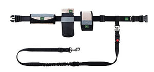 Jogging Belt Tacoma Active With Elastic Leash Black/Beige | Hunter