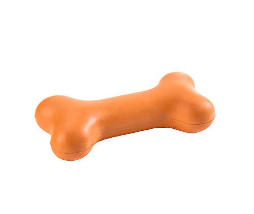 Dog Toy Rubber Bone, 18 Cm Orange  Pack Of 3 | Hunter