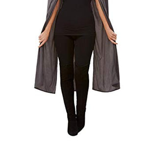 Smiffys 47783 Ladies Medieval Cape, Women, Grey, One Size