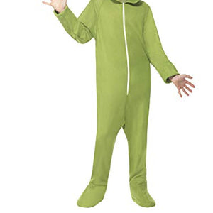 Smiffys 55014S Alien Costume, Unisex Children, Green, S - Age 4-6 years