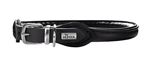 Collar Round & Soft Elk Petit 37/6 Ni Elkskin Black, 30-33 Cm | Hunter
