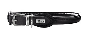 Collar Round & Soft Elk Petit 37/6 Ni Elkskin Black, 30-33 Cm | Hunter