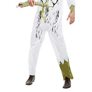 Smiffys 61013L Biohazard Suit, Men, White, L - Size 42"-44"