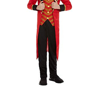 Smiffys 51021L Deluxe Ringmaster Costume, Boys, Red, L - Age 10-12 years