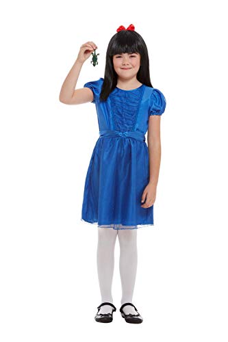 Smiffys 50273S Officially Licensed Roald Dahl Deluxe Matilda Costume, Girls, Blue, S - Age 4-6 years