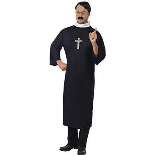 Mens Religious Fancy Dress Costume Priest Outfit (XL)
