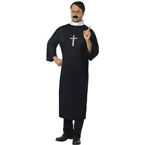 Mens Religious Fancy Dress Costume Priest Outfit (XL)