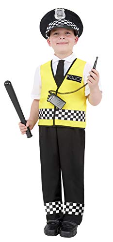 Smiffys Police Costume Black M - Age 7-9 years