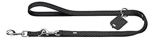 Training Leash Hella Reflect, 15/200 Artificial Leather, Reflecting, Black | Hunter
