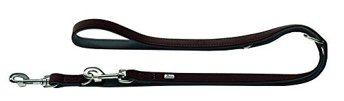 Training Leash Softie 15/200 Nickel Artificial Leather Brown/ Black | Hunter
