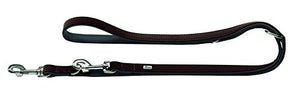 Training Leash Softie 20/200 Nickel Artificial Leather Brown/ Black | Hunter