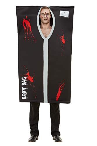 Smiffys 50833 Bodybag Costume, Men, Black, One Size