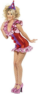 Smiffys Adult Women's Playtime Clown Costume, Jumpsuit and Hat, Funny Side, Serious Fun, Size M, 32249