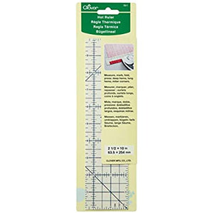 Clover Hot Ruler Press Perfect, Acrylic, Multicolour, 8.89x31.11x0.25 cm