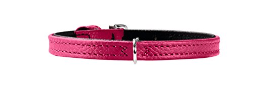 Collar Tiny Petit 27 Nickel-Plated Nappa Pink/Nappa Black, 19,5-23,5 Cm | Hunter