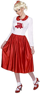 Smiffys Women's Grease Sandy Costume, Dress, Size: L, Colour: Red and White, 29797
