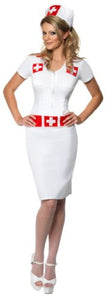 Smiffy's Knockout Nurse Dress - White, Medium