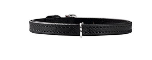 Collar Tiny Petit 27 Nickel-Plated Nappa Black/Nappa Black, 19,5-23,5 Cm | Hunter