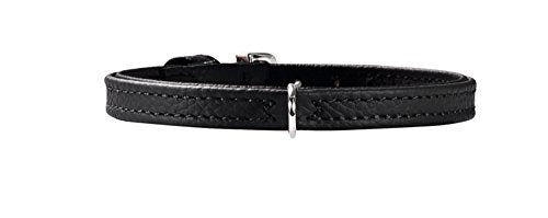 Collar Tiny Petit 30 Nickel-Plated Nappa Black/Nappa Black, 22,5-26,5 Cm | Hunter