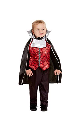 Smiffys 50798T1 Toddler Vampire Costume, Boys, Red, Age 1-2 Years