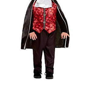Smiffys 50798T1 Toddler Vampire Costume, Boys, Red, Age 1-2 Years