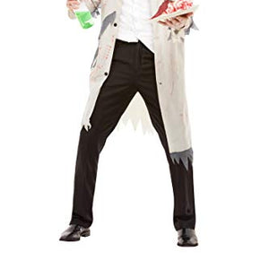 Smiffys 51026M Mad Scientist Costume, Men, Grey, M - Size 38"-40"