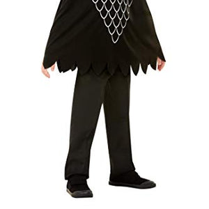 Smiffys 61001ML Scary Crow Poncho, Unisex Children, Black, M to L - Age 8-12 years