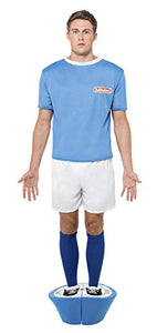 Smiffys Men's Table Fotball Player Costume, Top, Shorts, Socks & Padded Base, Size: M, Color: Blue, Subbuteo Blue Strip, 27117