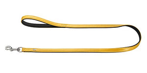 Leash Capri Pearl, 15/110 Yellow/Black, Leather | Hunter