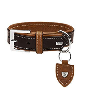 Collar Tara, 65 Juchten Leather, Dark Brown/Cognac | Hunter