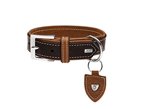 Collar Tara, 50 Juchten Leather, Dark Brown/Cognac | Hunter