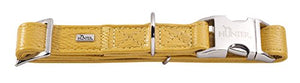 Collar Capri Pearl Alu-Strong, M Yellow, Leather | Hunter