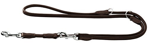 Train. Leash Round & Soft Elk 8/200 Ni Elkskin Dark Brown | Hunter
