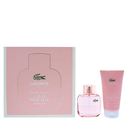 Lacoste Eau De L.12.Pour Elle Sparkling Eau De Toilette 90ml & Shower Gel Gift Set