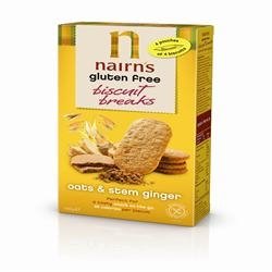 Nairns GF Biscuit Breaks Stem Ginger 160g X 5 (Pack of 5)