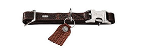 Training Collar Cody Alu-Strong, L Bison Leather, Darkbrown | Hunter