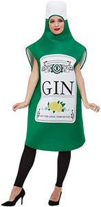 Smiffys 52165 Gin Bottle Costume, Men, Green, One Size
