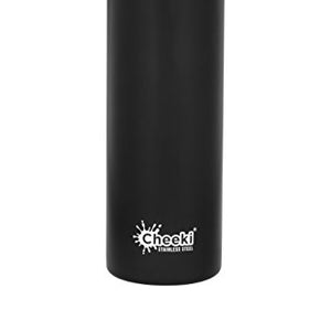 Cheeki 750ml Stainless Steel Leak Proof Water Bottle With Life Time Warranty (Matte Black)