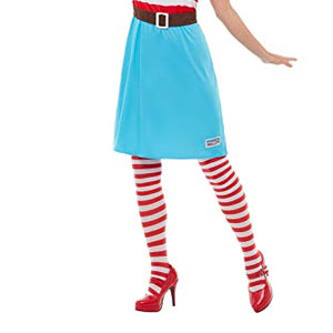 Smiffys 50281XS Officially Licensed Where's Wally Wenda Costume, Women, Red & White, XS - UK Size 04-06