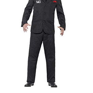Smiffys Men's Saw Jigsaw Costume, Mask, Jacket, Mock Waistcoat & Shirt, Size: L, Color: Black, 20493