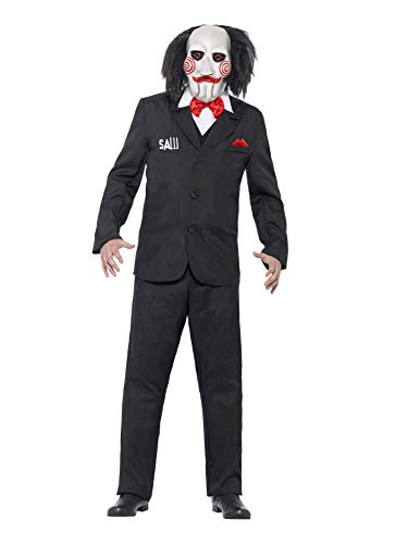 Smiffys 20493 Men's Saw Jigsaw Costume, Mask, Jacket, Mock Waistcoat & Shirt,S