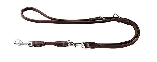 Training Leash R&S Rolling Hills, 8/200 D-Brown/D-Brown, Leather | Hunter