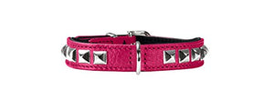 Collar Rocky Petit 27 Nickel-Plated Nappa Pink/Black, 20-24 Cm | Hunter