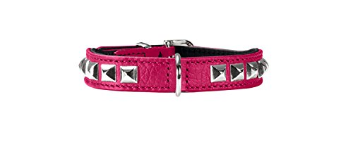 Collar Rocky Petit 30 Nickel-Plated Nappa Pink/Black, 23-27 Cm | Hunter